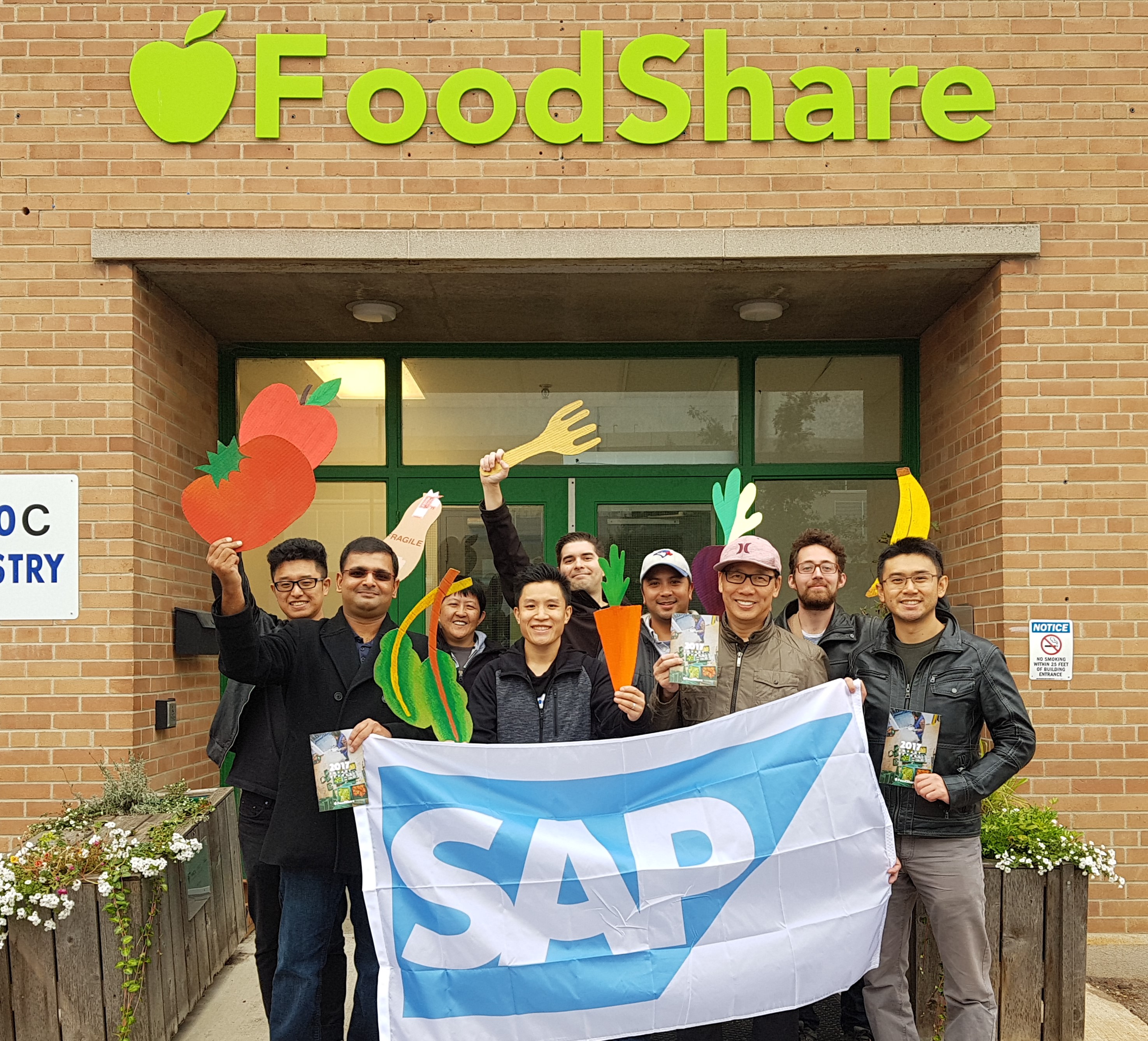 Volunteers from SAP volunteered at FoodShare on behalf of Month of Service, packing Super School Packers for youth breakfast programs.